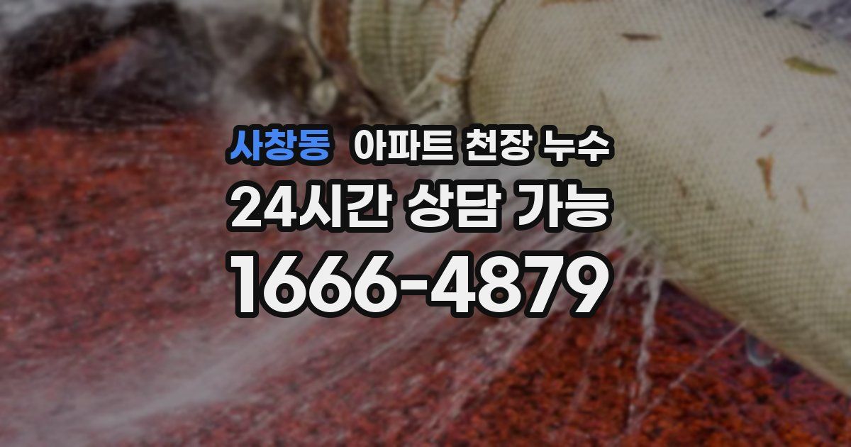 사창동 아파트 천장 누수