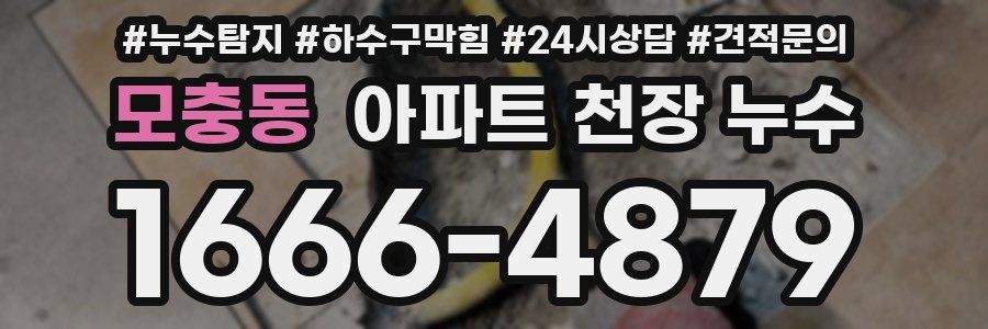 모충동 아파트 천장 누수