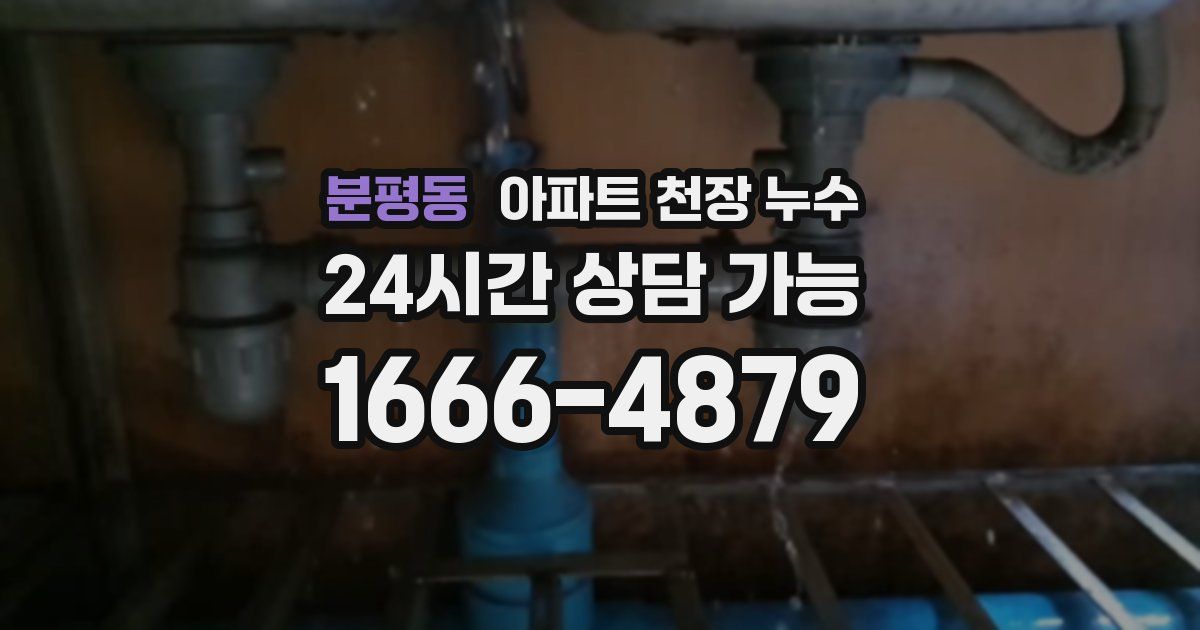 분평동 아파트 천장 누수