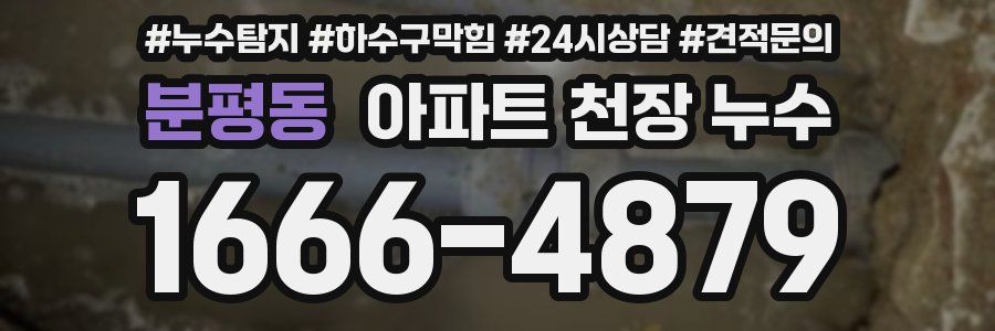 분평동 아파트 천장 누수