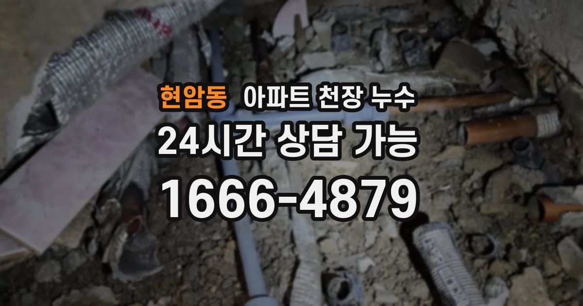 현암동 아파트 천장 누수