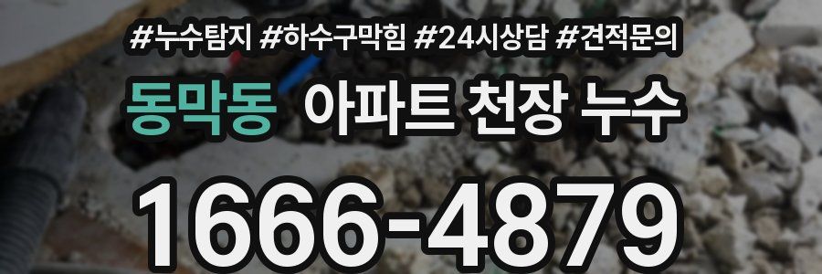 동막동 아파트 천장 누수