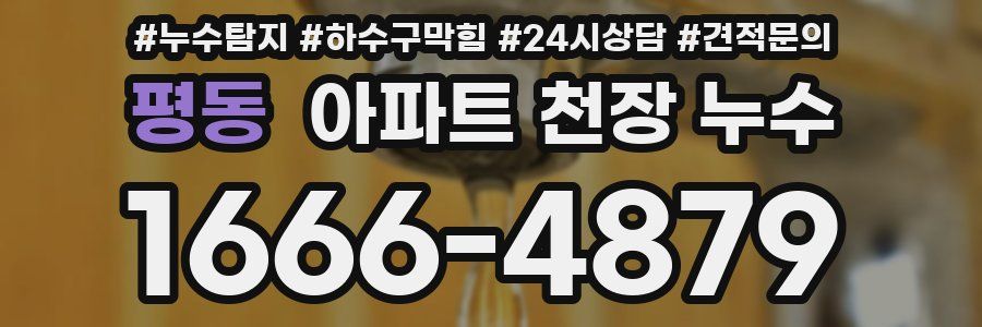 평동 아파트 천장 누수