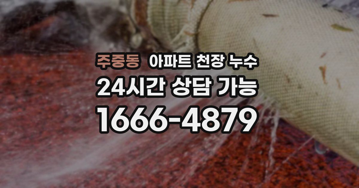 주중동 아파트 천장 누수