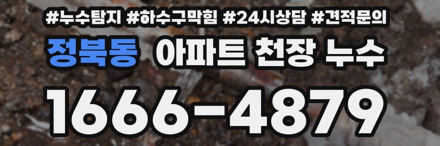 정북동 아파트 천장 누수