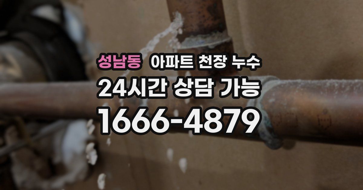 성남동 아파트 천장 누수