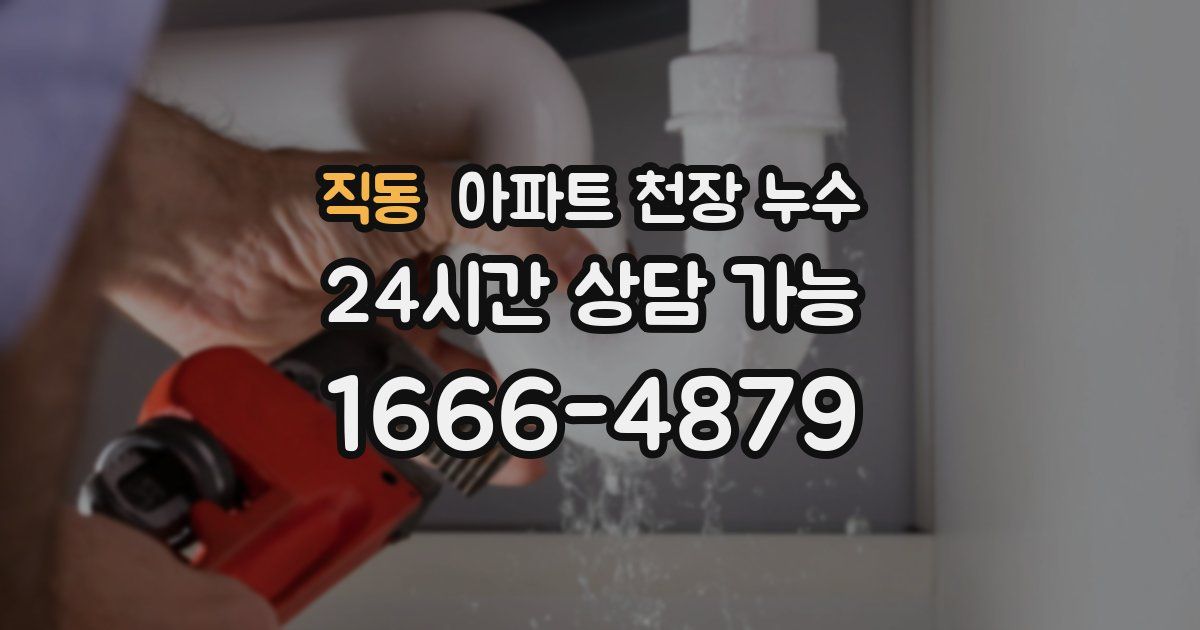 직동 아파트 천장 누수