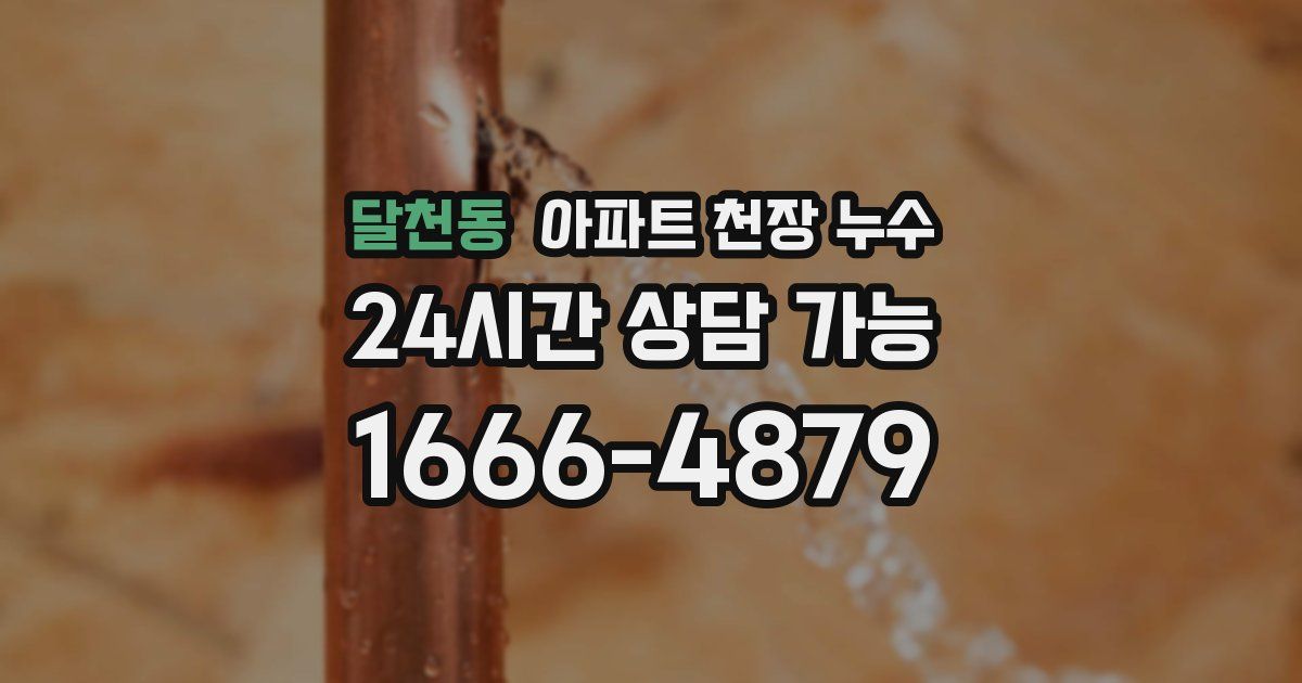 달천동 아파트 천장 누수