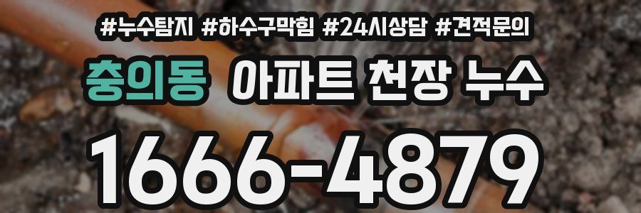 충의동 아파트 천장 누수