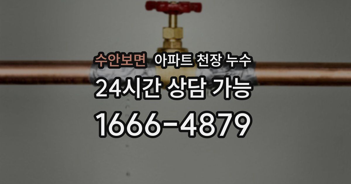 수안보면 아파트 천장 누수