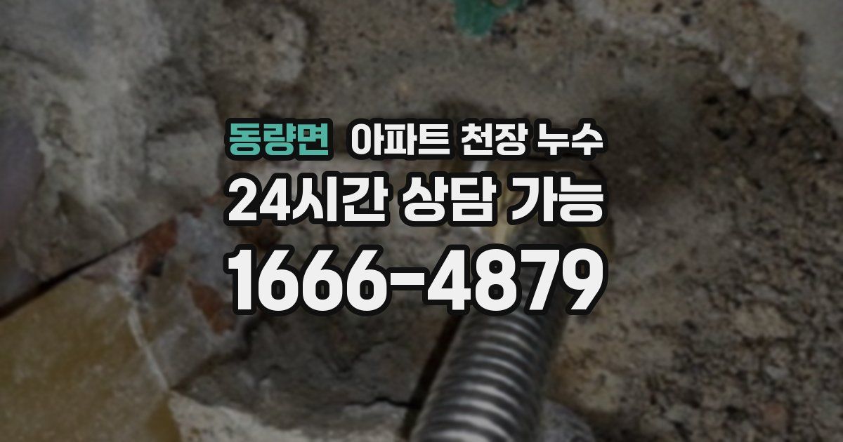 동량면 아파트 천장 누수