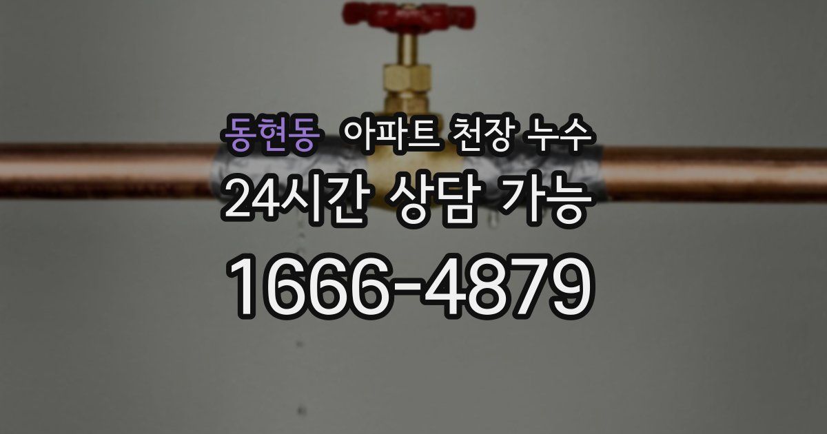 동현동 아파트 천장 누수