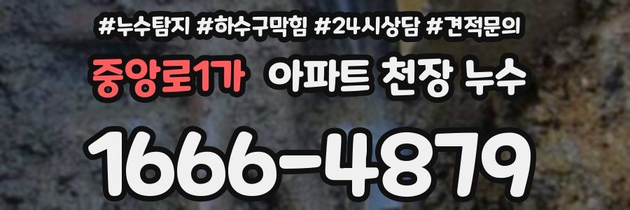 중앙로1가 아파트 천장 누수