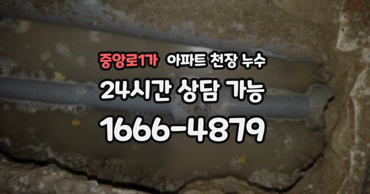 중앙로1가 아파트 천장 누수