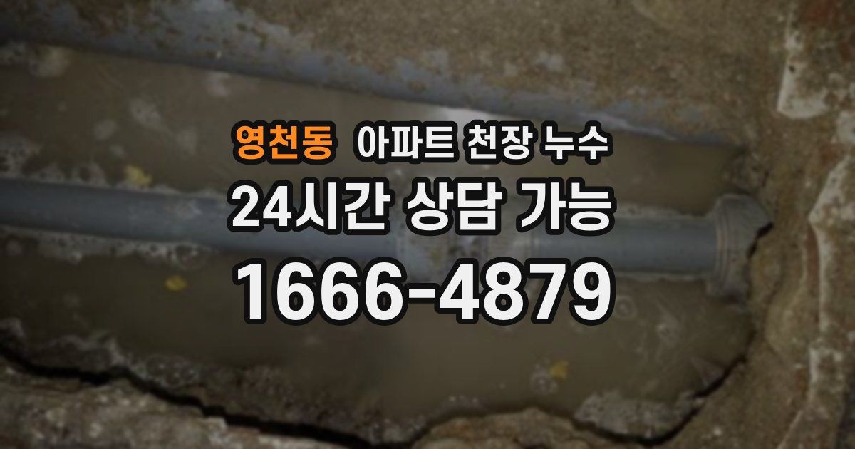 영천동 아파트 천장 누수