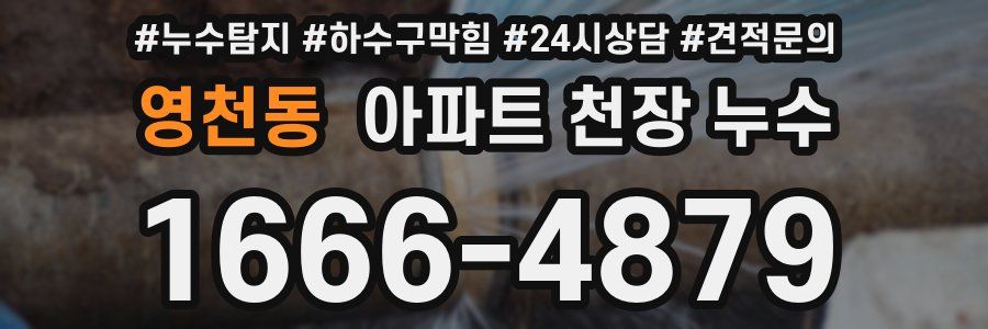 영천동 아파트 천장 누수