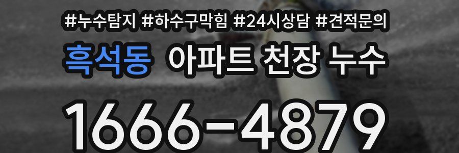 흑석동 아파트 천장 누수