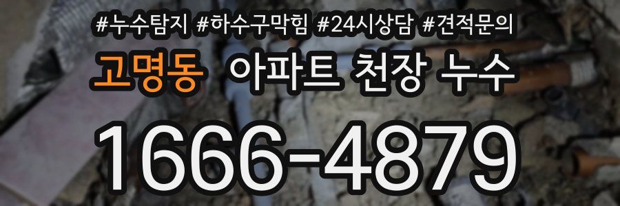 고명동 아파트 천장 누수