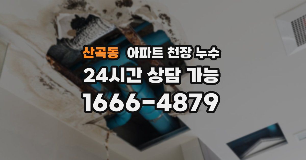 산곡동 아파트 천장 누수