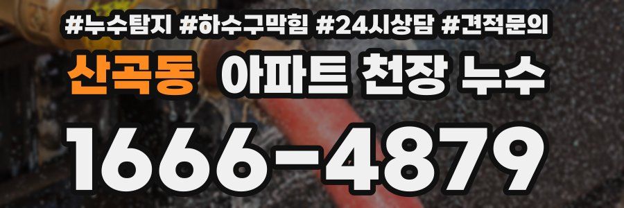 산곡동 아파트 천장 누수
