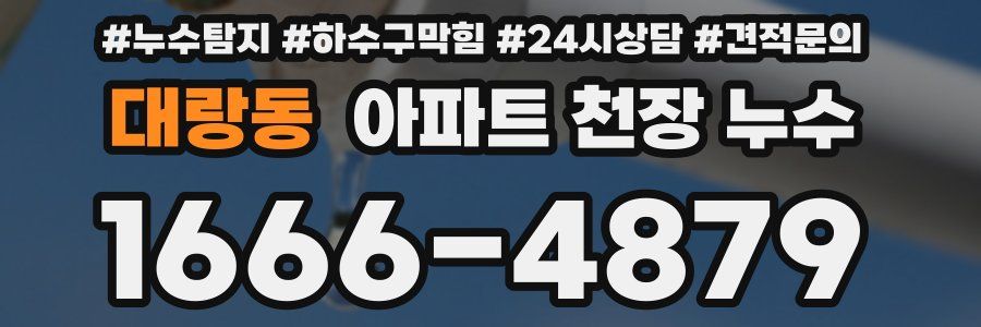 대랑동 아파트 천장 누수