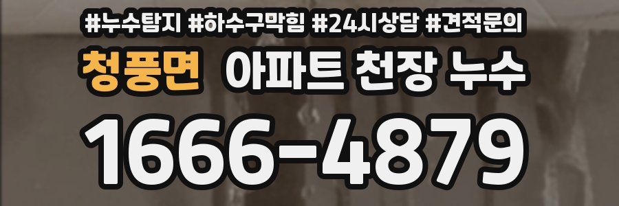 청풍면 아파트 천장 누수