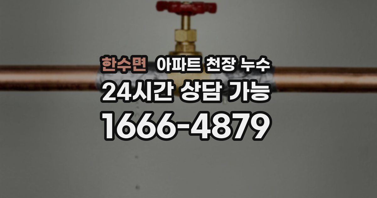 한수면 아파트 천장 누수