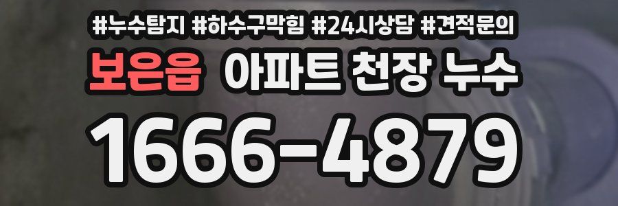 보은읍 아파트 천장 누수