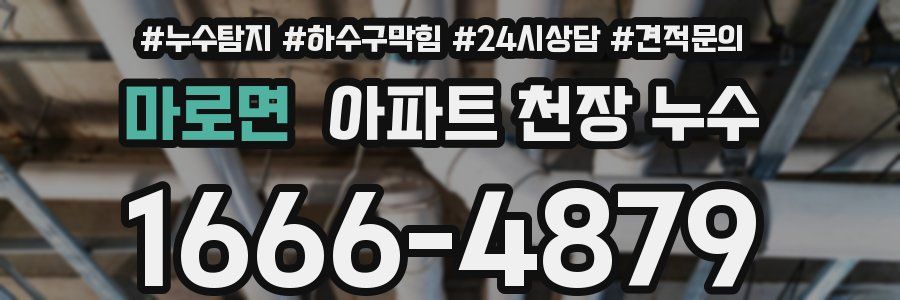마로면 아파트 천장 누수