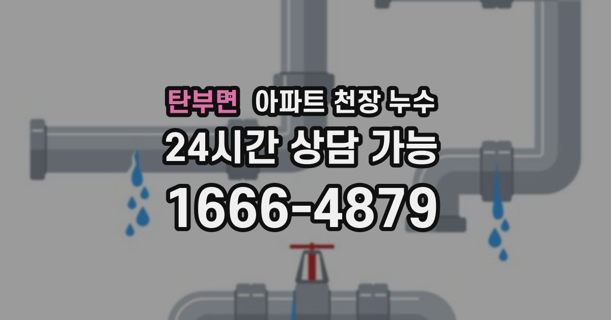 탄부면 아파트 천장 누수