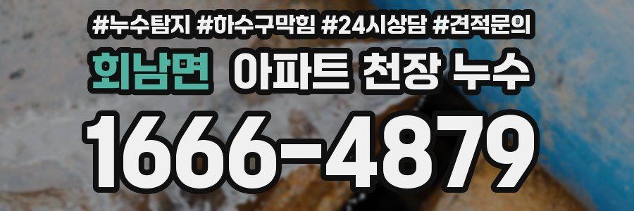 회남면 아파트 천장 누수