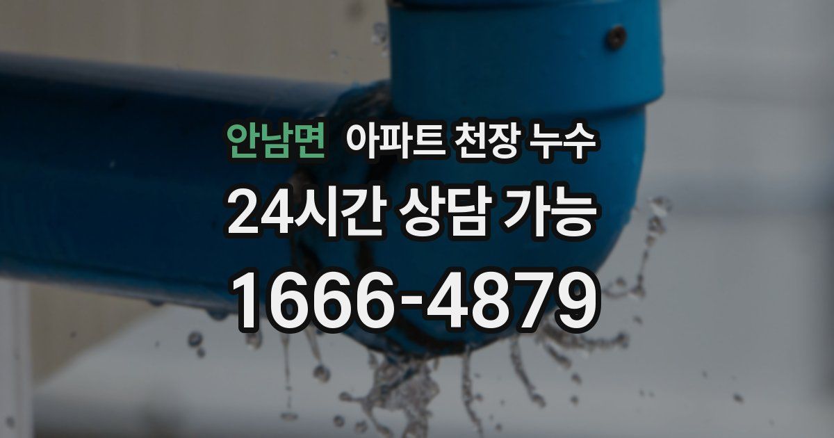 안남면 아파트 천장 누수