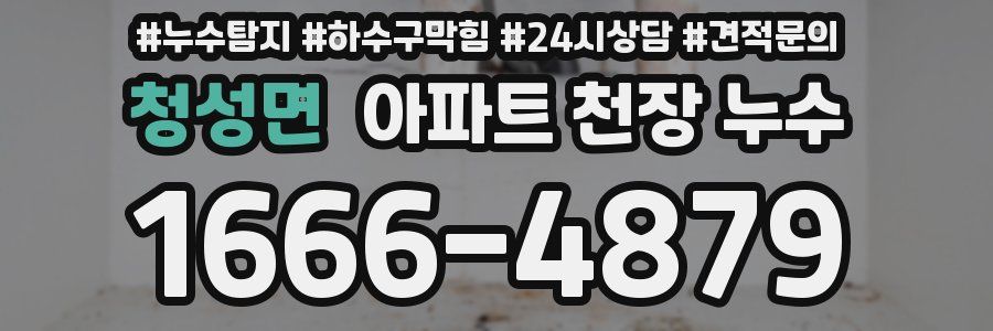 청성면 아파트 천장 누수