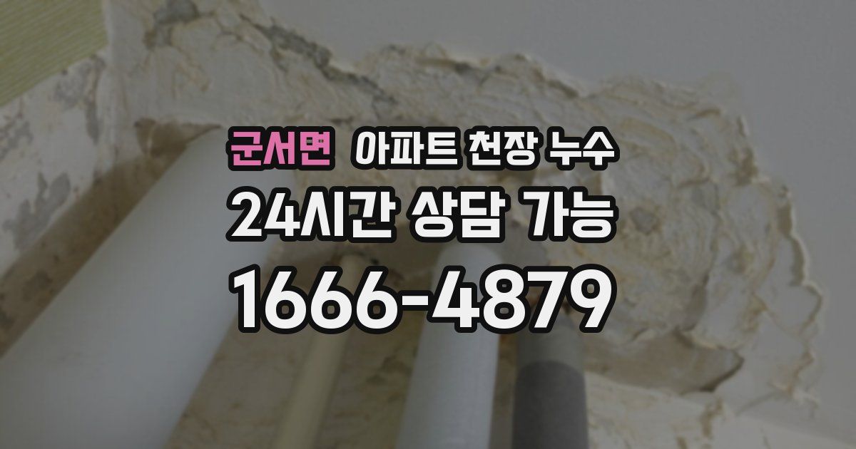 군서면 아파트 천장 누수