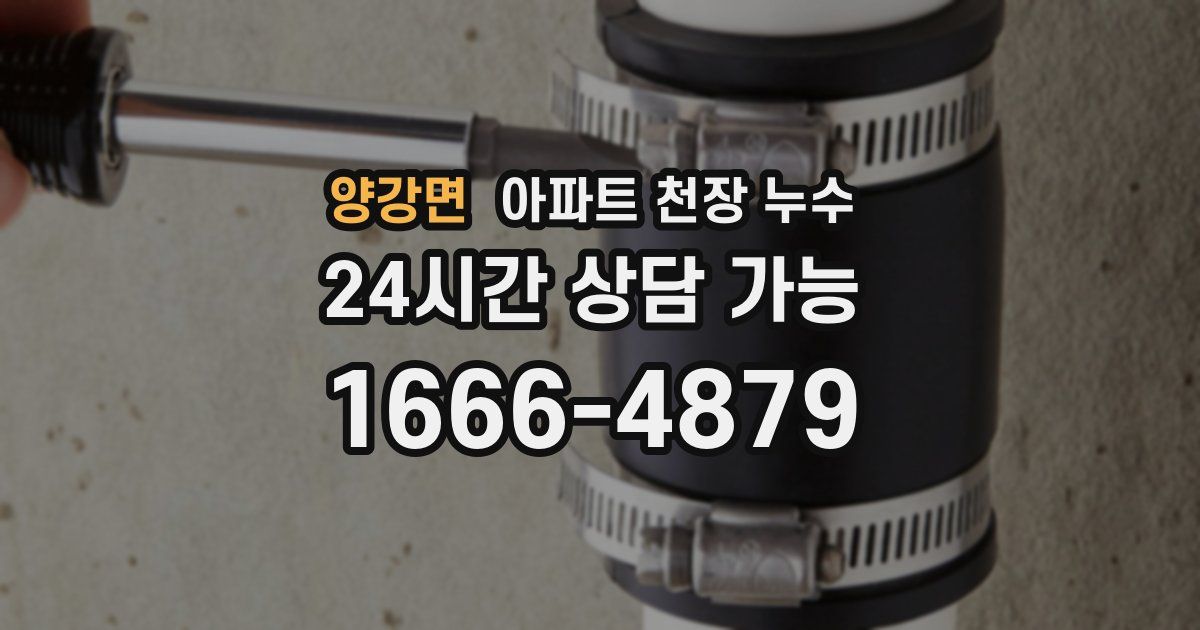 양강면 아파트 천장 누수