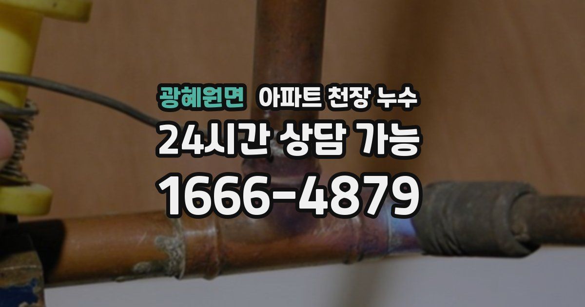광혜원면 아파트 천장 누수