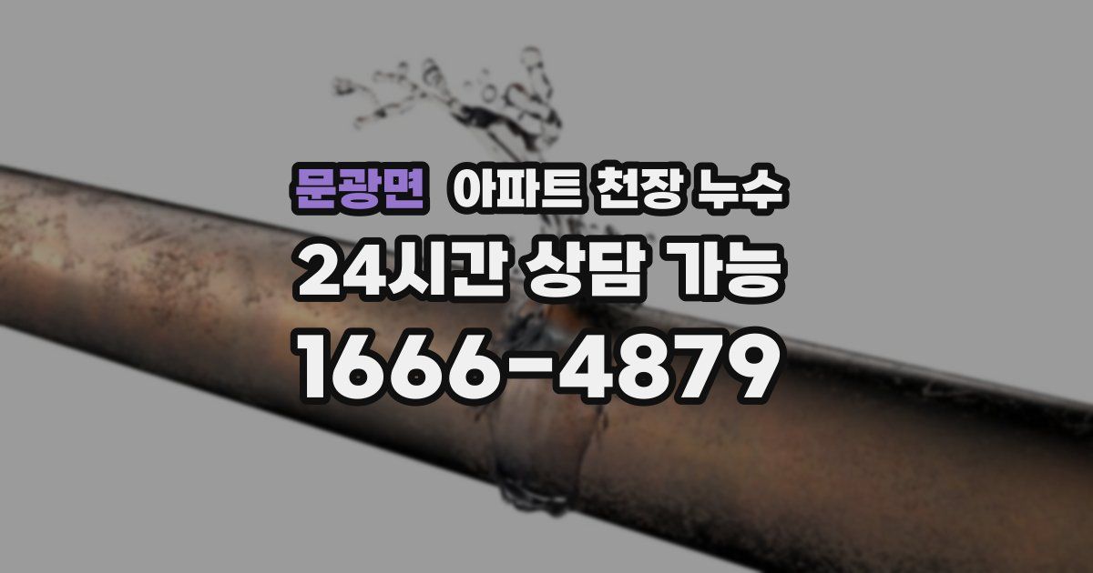문광면 아파트 천장 누수