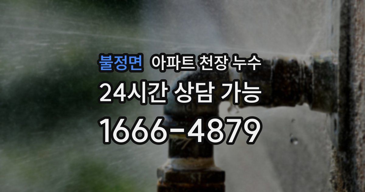 불정면 아파트 천장 누수