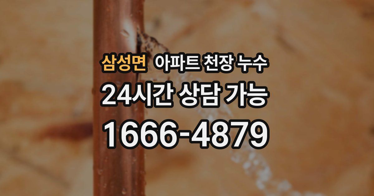 삼성면 아파트 천장 누수