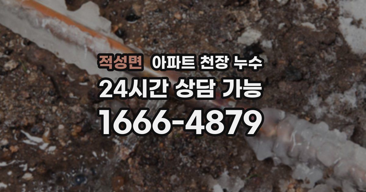 적성면 아파트 천장 누수