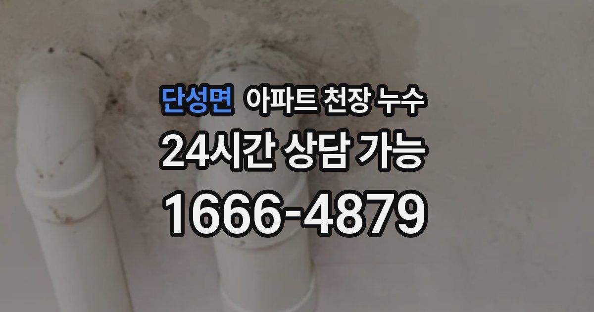 단성면 아파트 천장 누수