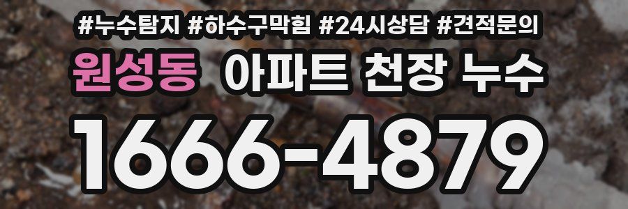 원성동 아파트 천장 누수