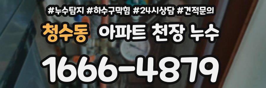 청수동 아파트 천장 누수