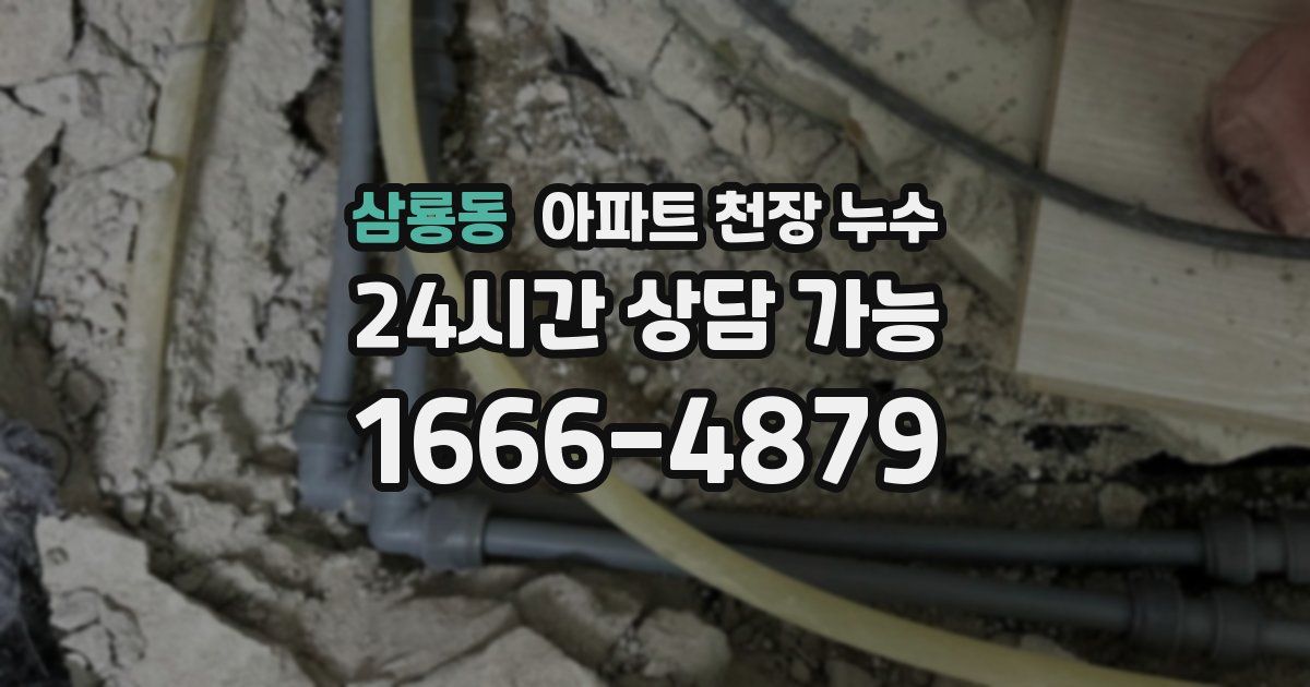 삼룡동 아파트 천장 누수