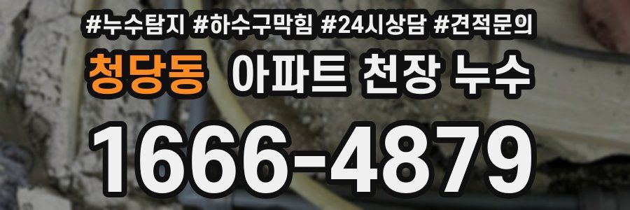 청당동 아파트 천장 누수