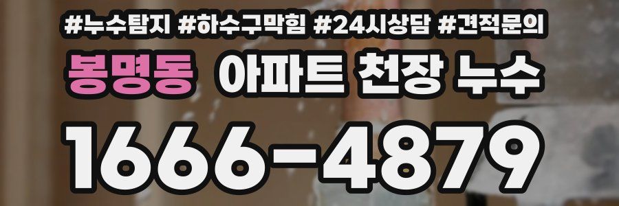 봉명동 아파트 천장 누수