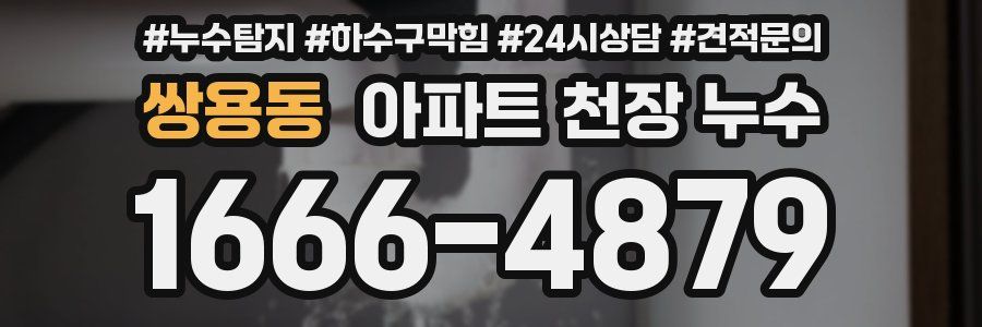 쌍용동 아파트 천장 누수