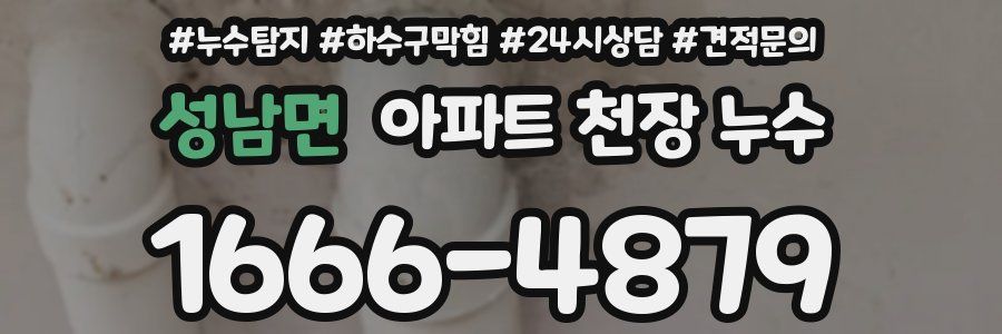 성남면 아파트 천장 누수