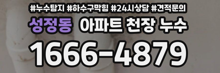 성정동 아파트 천장 누수