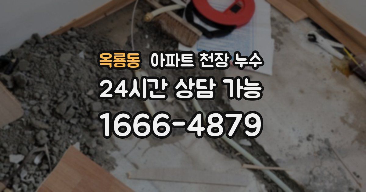 옥룡동 아파트 천장 누수